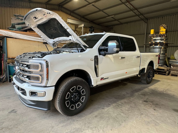 Heavy-duty ute in for diagnostics and maintenance